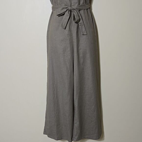 T Tahari Linen Blend Jumpsuit in Olive Size 4 business career office Resortwear - Picture 11 of 16